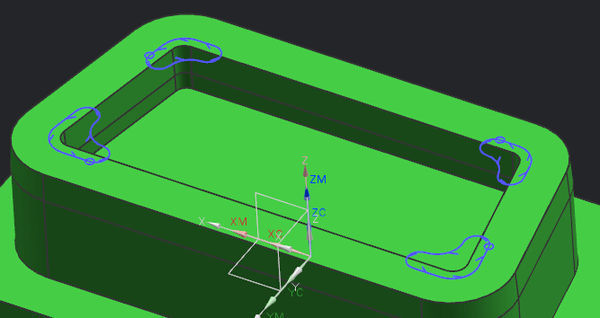UG8.0编程用平面铣怎样铣拐角,主要是怎样生