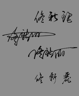 佟新丽的签名设计一下