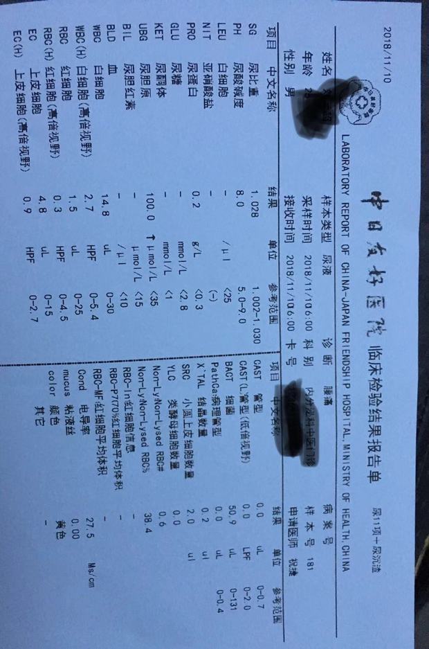 尿检报告,求懂人讲解,谢谢!