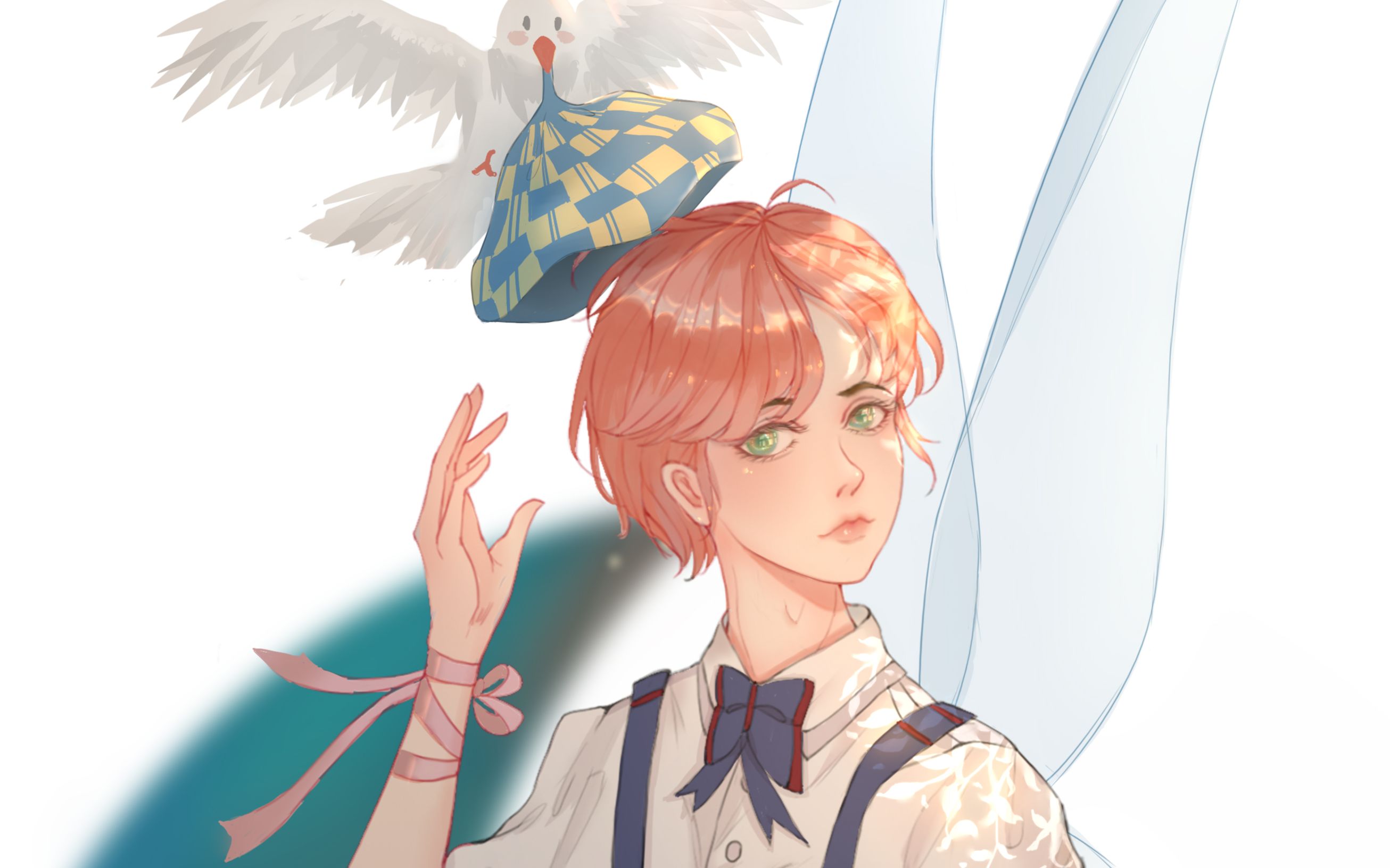 【板绘过程】英伦风长翅膀的美 b>少年 绘画 /b>过程