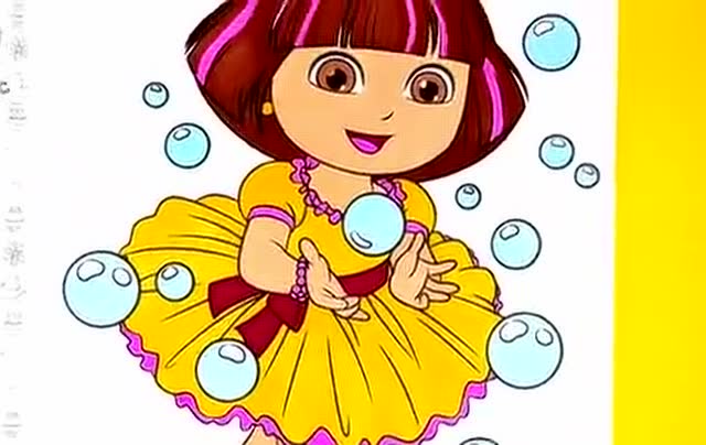 儿童简笔画:朵拉公主,图颜色有右脑开发