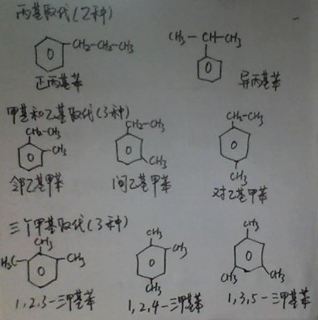 分子式为c9h12的苯的同系物多少种