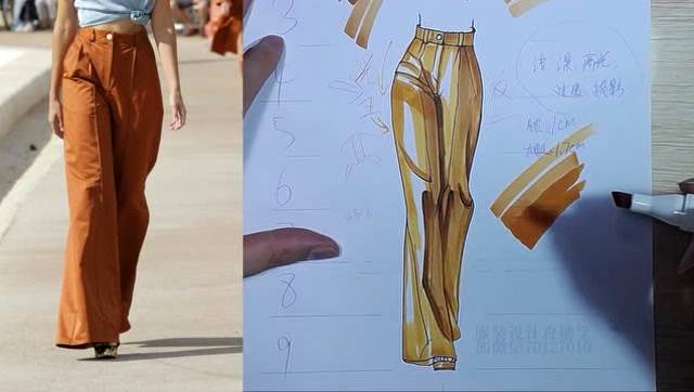 时装画教程:裤子第三层上色与完成