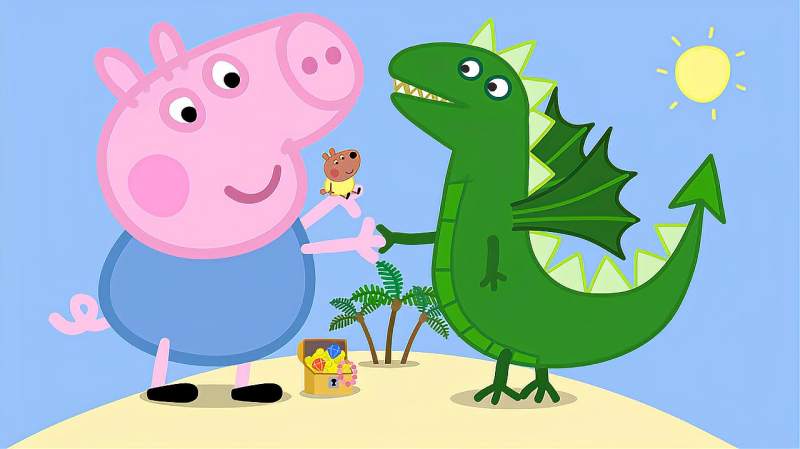  b>小猪佩奇 /b>的睡前故事讲得真好,不光哄睡了乔治,还把自己哄睡了