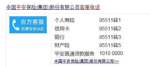 平安银行信用卡人工电话