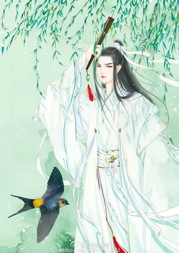 求图片,求古风的白衣男子图片,手里要拿有扇子的,谢谢!