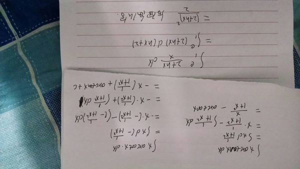 ∫x arctanx dx 三道积分问题,不知道做的对不对