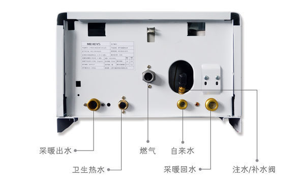 壁挂炉接口示意图图片