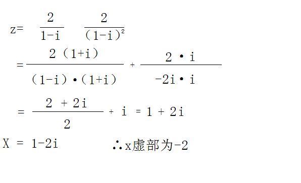 已知複數z=(2/1-i) 2/(1-i)的平方,x是z的共軛複數,x的虛數部等於幾