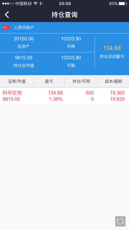 佣金宝,我买了一万元的股票,成本显示20元的交易费,可交割单的佣金是