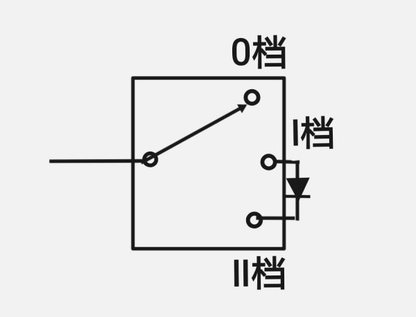 吹风机快慢挡开关,开关上有接线图,220v那个线接在哪个头上啊?