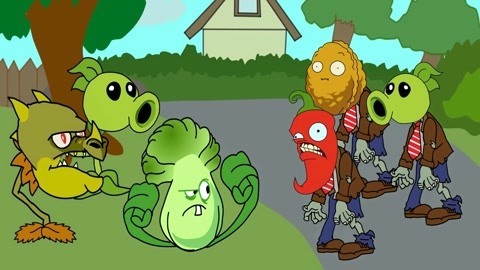 植物大战僵尸动画:一群僵尸偷袭也没成功,最开心的是农夫