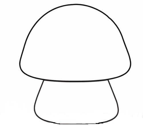 蘑菇简笔画带颜色2