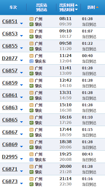 广州去肇庆怎么去有高铁及动车,广州南站上车