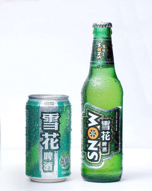 雪花啤酒瓶盖上有麦香两个字