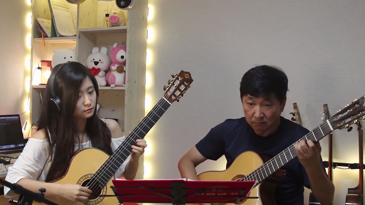 [图]张哈恩和父亲合奏 Pachelbel Canon with my dad