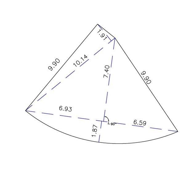 求不规则扇形面积,要带公式计算啊,本人数学小
