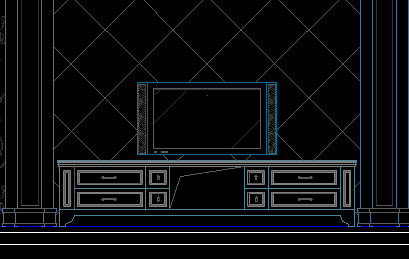 cad电视柜立面图怎么画
