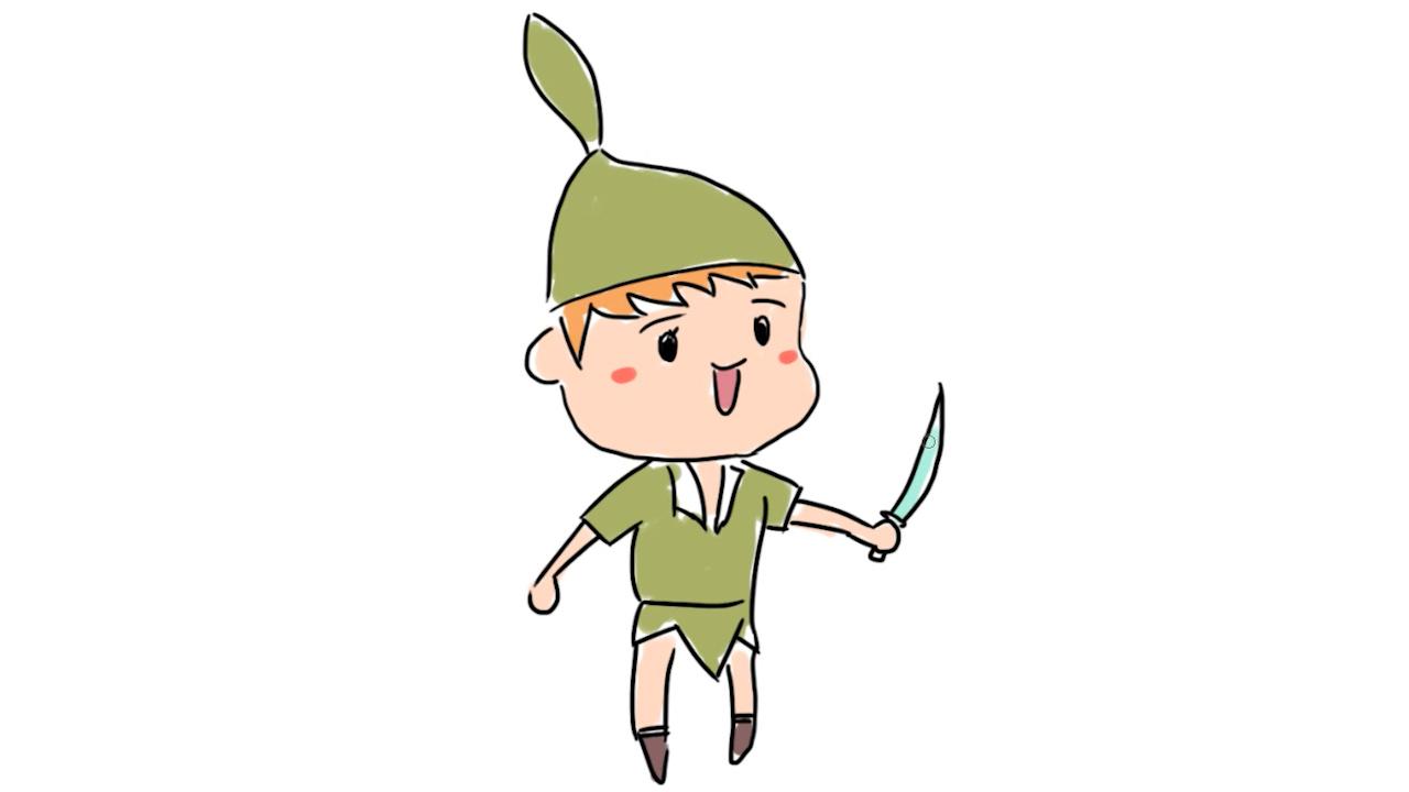 迪斯尼动画里的 小飞侠彼得潘卡通简笔画