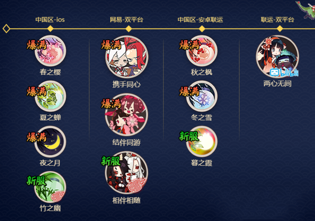 《阴阳师手游》网易双平台区服解析