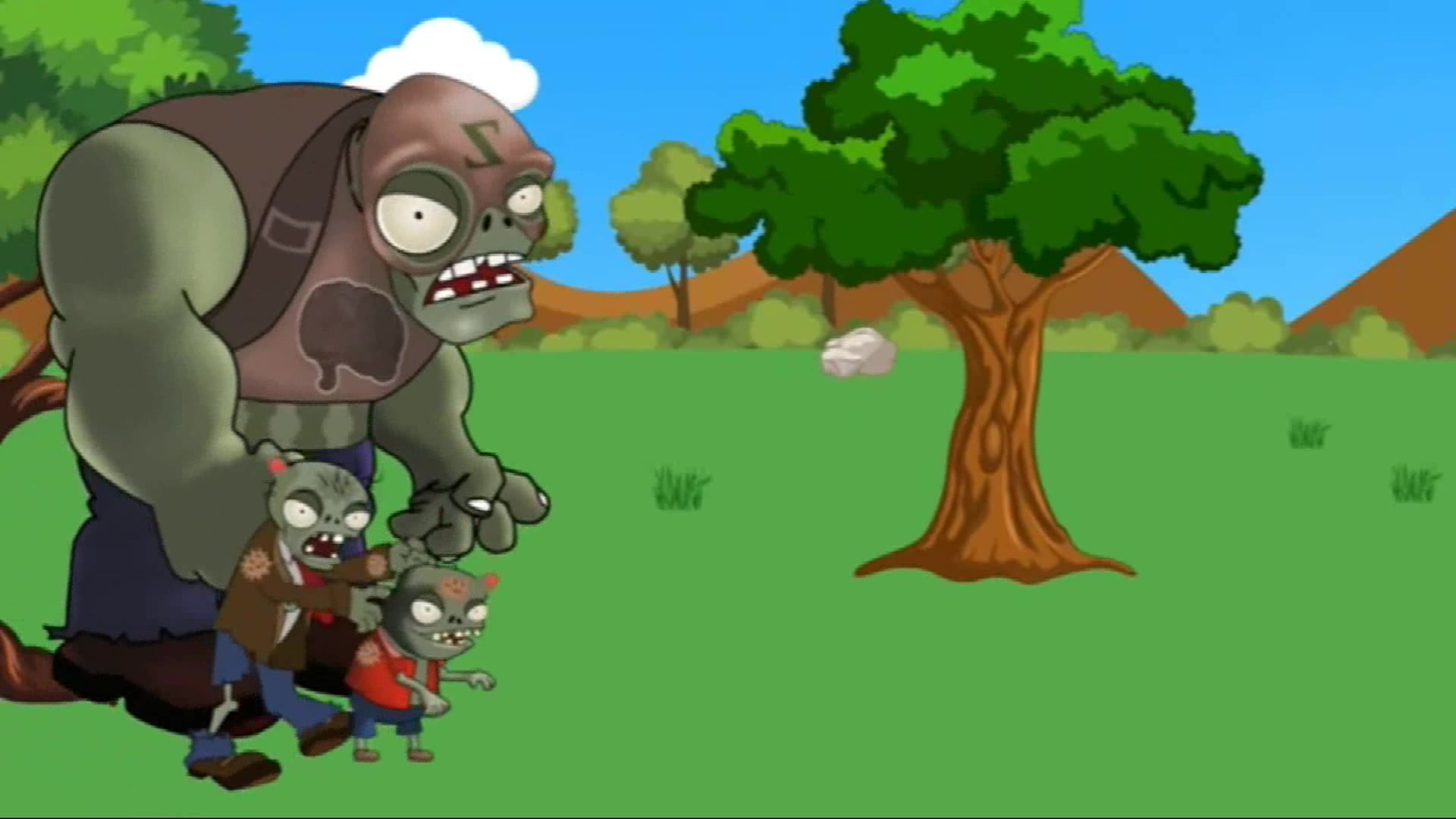 植物大战 b>僵尸 /b>:小 b>僵尸 /b>喊正在 b>睡觉 /b>的 b>僵尸 /b>