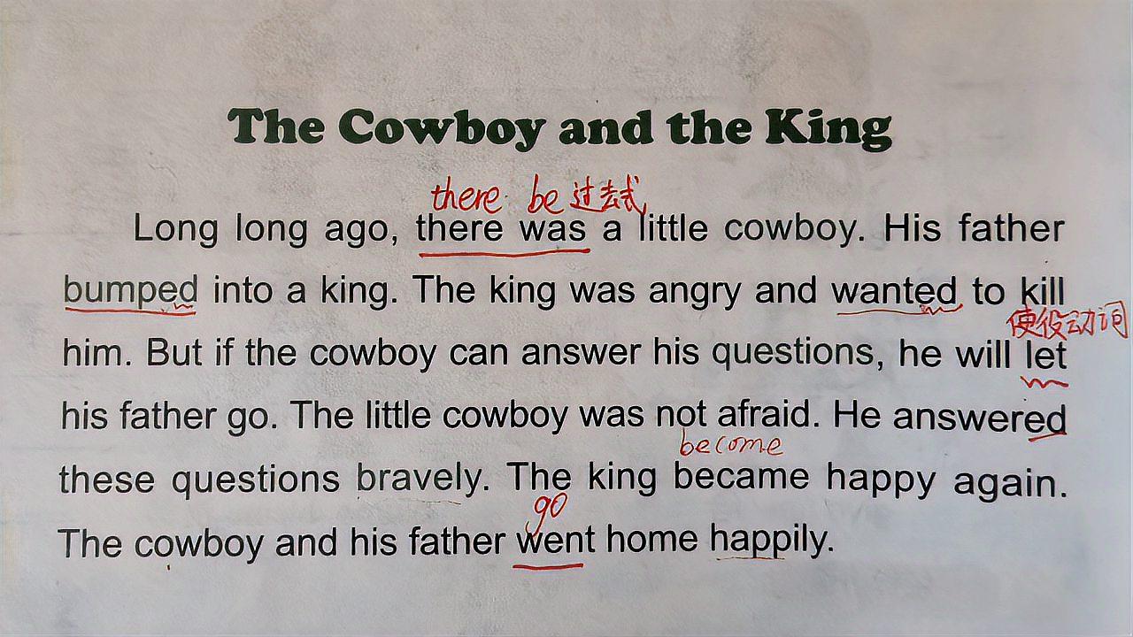 [图]小学英语经典晨读上能量空间day11The Cowboy and the King