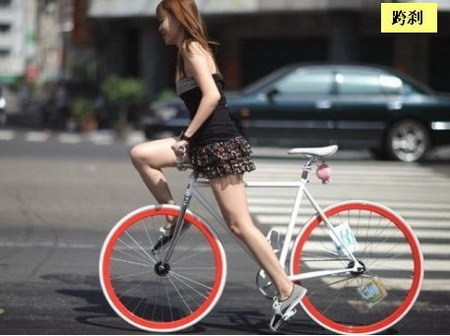 死飞怎么刹车图解