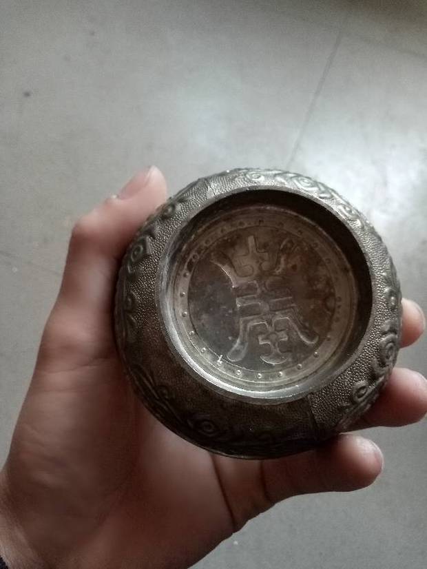 清朝花卉小银碗.真的假的