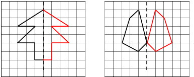 画出图形的另一半,使它成为一个轴对称图形