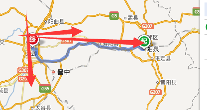 阳泉在太原的哪个方向