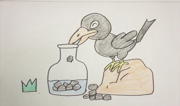 乌鸦叼肉的简笔画图片