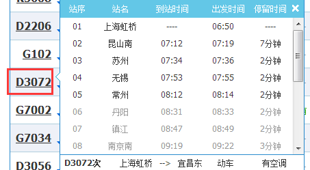 火车上海到常州经过几站