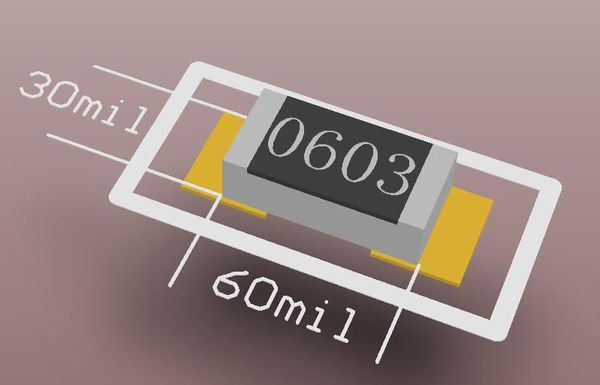 貼片電阻電容的封裝,現在常有的有0201, 0402, 0603, 0805, 1206 等