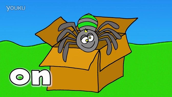 英文 儿歌 方位介词歌 on in under by   song