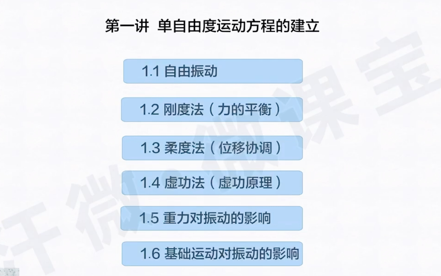 [图]【结构动力学课程2-1】单自由度振动方程的建立