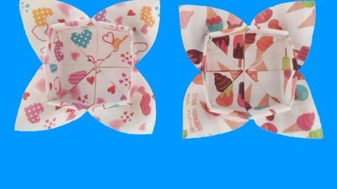 手工装饰品:如何简单制作折花花盒,折纸:花朵收纳盒