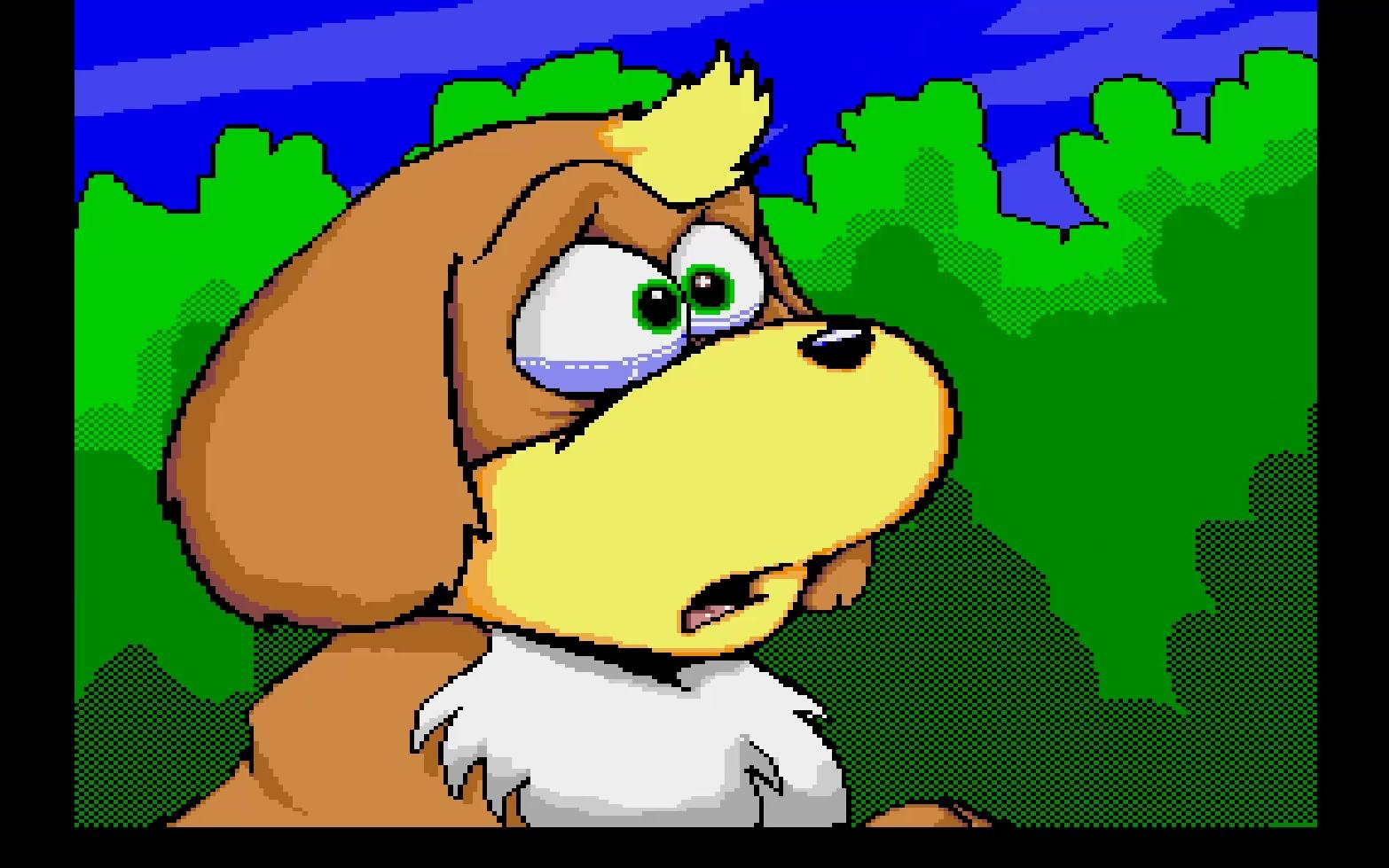 jvc的logo上的 吉祥物的 游戏 md mega cd 神奇狗 wonder dog