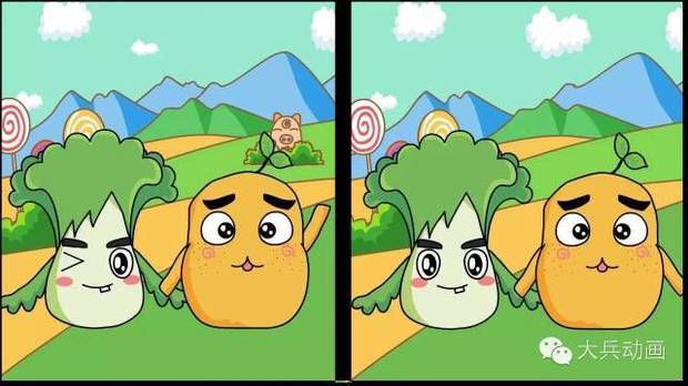 找不同下面这两张图片有几处不同