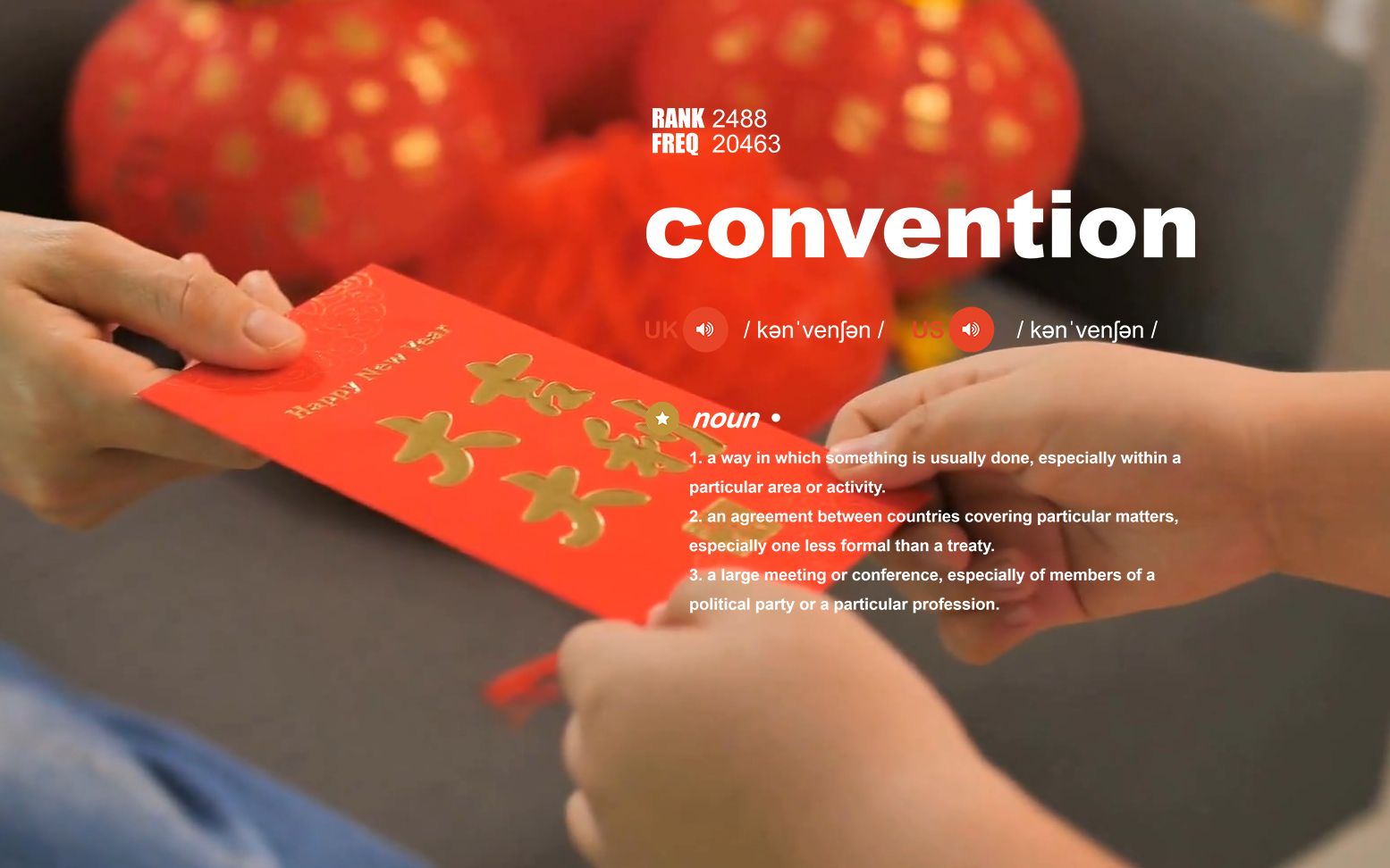 [图]有情天亦老,有缘终相聚:过目不忘单词convention(词频 20463)