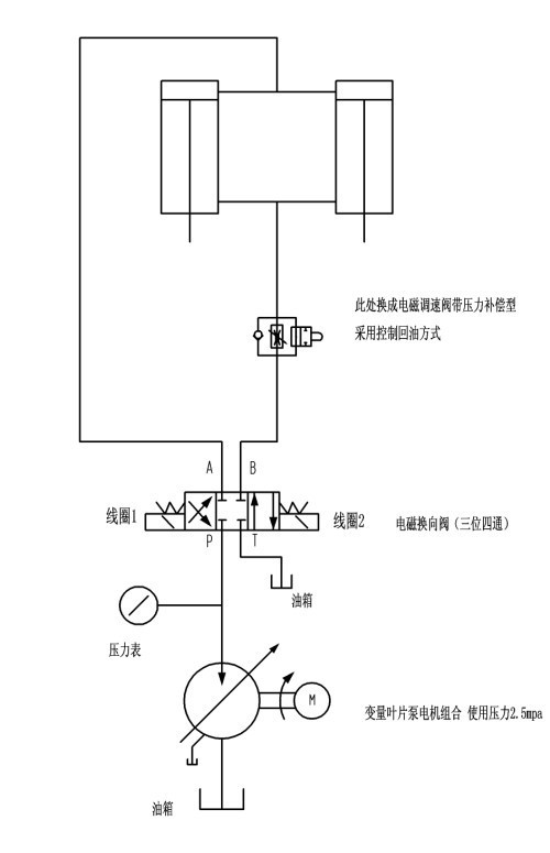 液压系统中如何实现工进?请举例(原理图)?
