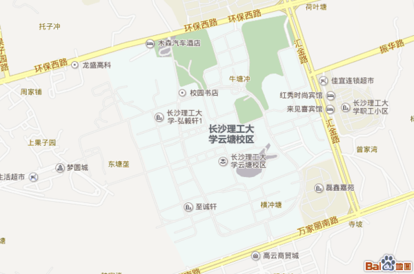 长沙理工大学云塘地图图片